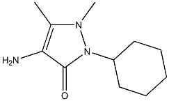 4-amino-2-cyclohexyl-1,5-dimethyl-1,2-dihydro-3H-pyrazol-3-one结构式