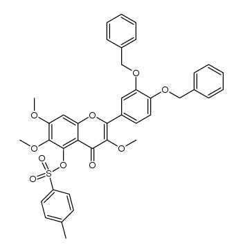 2-(3,4-bis(benzyloxy)phenyl)-3,6,7-trimethoxy-4-oxo-4H-chromen-5-yl 4-methylbenzenesulfonate Structure