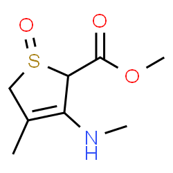 2-Thiophenecarboxylicacid,2,5-dihydro-4-methyl-3-(methylamino)-,methylester,1-oxide(9CI)结构式