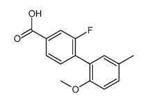 3-fluoro-4-(2-methoxy-5-methylphenyl)benzoic acid结构式