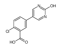 2-chloro-5-(2-oxo-1H-pyrimidin-5-yl)benzoic acid结构式
