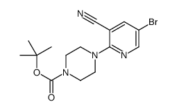 tert-butyl 4-(5-bromo-3-cyanopyridin-2-yl)piperazine-1-carboxylate Structure