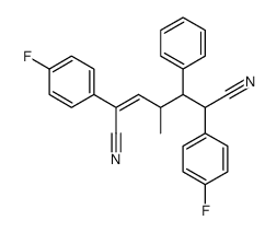 (E)-2,6-bis(4-fluorophenyl)-4-methyl-5-phenylhept-2-enedinitrile Structure