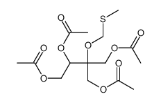 1,2,4-Tri-O-acetyl-3-C-(acetoxymethyl)-3-O-(methylthiomethyl)glycerol- tetritol结构式