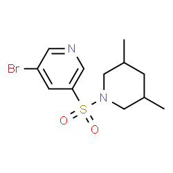 3-bromo-5-(3,5-dimethylpiperidin-1-ylsulfonyl)pyridine Structure