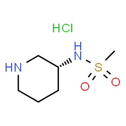 (R)-N-(Piperidin-3-yl)methanesulfonamidehydrochloride结构式