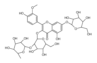 isorhamnetin 3-O-alpha-rhamnopyranosyl(1-2)-beta-galactopyranoside-7-O-beta-glucopyranoside结构式