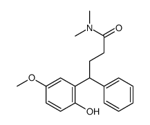 4-(2-hydroxy-5-methoxyphenyl)-N,N-dimethyl-4-phenylbutanamide结构式
