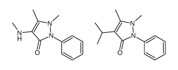 1,5-dimethyl-4-(methylamino)-2-phenylpyrazol-3-one,1,5-dimethyl-2-phenyl-4-propan-2-ylpyrazol-3-one结构式