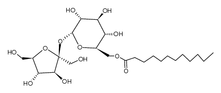 ((2R,3S,4S,5R,6R)-6-(((2S,3S,4S,5R)-3,4-Dihydroxy-2,5-bis(hydroxymethyl)tetrahydrofuran-2-yl)oxy)-3,4,5-trihydroxytetrahydro-2H-pyran-2-yl)methyl dodecanoate picture