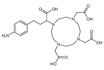 4-aminophenylethyl-1,4,7,10-tetraazacyclodecane-N,N',N'',N'''-tetraacetic acid structure