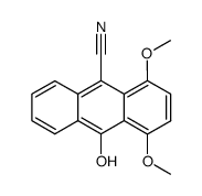10-hydroxy-1,4-dimethoxy-9-anthracenecarbonitrile Structure