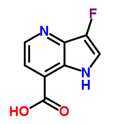3-Fluoro-1H-pyrrolo[3,2-b]pyridine-7-carboxylic acid结构式