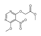methyl 2-(6-methoxy-5-nitropyrimidin-4-yl)oxyacetate结构式
