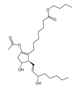 butyl 9-acetoxy-11α,15S-dihydroxyprosta-8,13E-diene-1-oate Structure