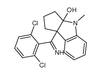 8b-((2,6-dichlorophenyl)(imino)methyl)-4-methyl-1,2,3,3a,4,8b-hexahydrocyclopenta[b]indol-3a-ol结构式