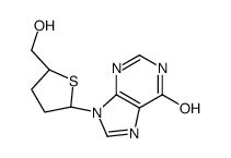 9-[(2R,5S)-5-(hydroxymethyl)thiolan-2-yl]-3H-purin-6-one Structure