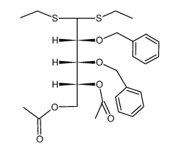 4,5-di-O-acetyl-2,3-di-O-benzyl-D-ribose diethyl dithio acetal结构式