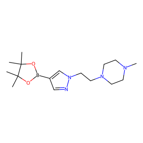 Piperazine, 1-Methyl-4-[2-[4-(4,4,5,5-tetramethyl-1,3,2-dioxaborolan-2-yl)-1H-pyrazol-1-yl]ethyl]-结构式