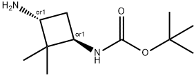 trans-3-(Boc-amino)-2, 2-dimethylcyclobutylamine Structure