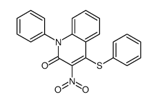 3-nitro-1-phenyl-4-phenylsulfanylquinolin-2-one结构式