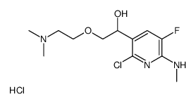 3-Pyridinemethanol, 2-chloro-alpha-((2-(dimethylamino)ethoxy)methyl)-5-fluoro-6-(methylamino)-, monohydrochloride结构式