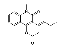 (E)-4-acetoxy-1-methyl-3-(3'-methylbuta-1',3'-dienyl)-1,2-dihydroquinolin-2-one结构式