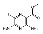 Methyl 3,5-diamino-6-iodopyrazine-2-carboxylate Structure