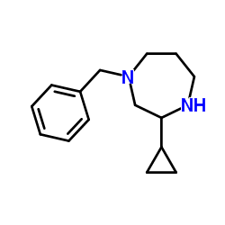 1-Benzyl-3-cyclopropyl-1,4-diazepane结构式