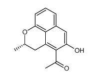 1-[(S)-2,3-Dihydro-5-hydroxy-2-methylnaphtho[1,8-bc]pyran-4-yl]ethanone结构式