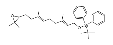 tert-butyl(((2E,6E)-9-(3,3-dimethyloxiran-2-yl)-3,7-dimethylnona-2,6-dien-1-yl)oxy)diphenylsilane Structure