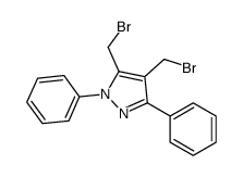 4,5-bis(bromomethyl)-1,3-diphenylpyrazole结构式
