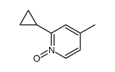Pyridine, 2-cyclopropyl-4-methyl-, 1-oxide (9CI) Structure