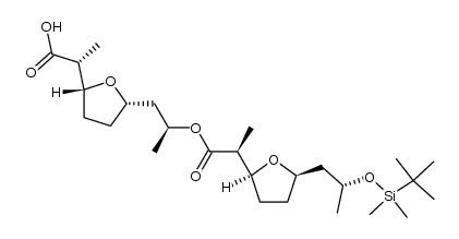 (R)-2-((2R,5S)-5-((S)-2-(((S)-2-((2S,5R)-5-((R)-2-((tert-butyldimethylsilyl)oxy)propyl)tetrahydrofuran-2-yl)propanoyl)oxy)propyl)tetrahydrofuran-2-yl)propanoic acid结构式