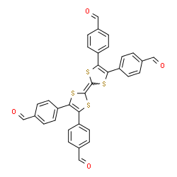 2,3,6,7-四(4-甲酰基苯基)四硫富瓦烯结构式