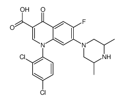 1-(2,4-dichlorophenyl)-7-(3,5-dimethylpiperazin-1-yl)-6-fluoro-4-oxoquinoline-3-carboxylic acid结构式