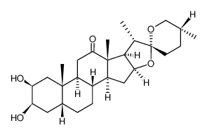 (25R)-2β,3β-Dihydroxy-5β-spirostan-12-one Structure