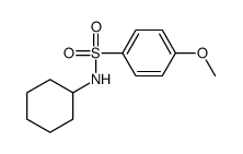 N-cyclohexyl-4-methoxybenzenesulfonamide结构式