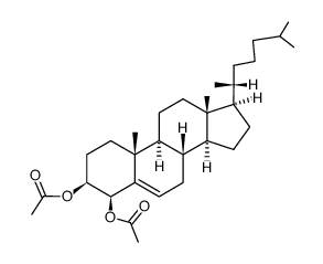 cholest-5-ene-3β,4β-diyl diacetate结构式