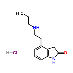 4-(2-(丙基氨基)乙基)吲哚啉-2-酮盐酸盐结构式