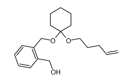 2-(((1-((pent-4-enyl)oxy)cyclohexyl)oxy)methyl)benzenemethanol结构式
