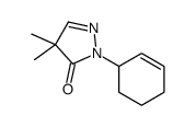 2,4-Dihydro-4,4-dimethyl-2-phenyl-3H-pyrazol-3-one结构式