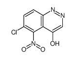 6-chloro-4-nitro-1H-cinnolin-4-one结构式