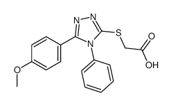 2-[[5-(4-methoxyphenyl)-4-phenyl-1,2,4-triazol-3-yl]sulfanyl]acetic acid Structure