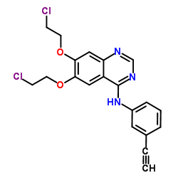 6,7-Bis(2-chloroethoxy)-N-(3-ethynylphenyl)-4-quinazolinamine Structure