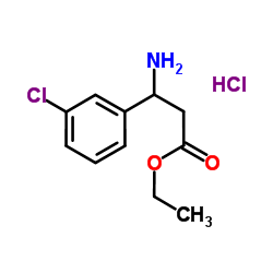 ETHYL 3-AMINO-3-(3-CHLOROPHENYL)PROPANOATE HYDROCHLORIDE Structure