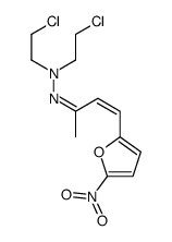 α-Methyl-5-nitro-2-furanacrylaldehyde bis(2-chloroethyl)hydrazone structure