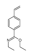 ethyl 4-ethenyl-N-ethylbenzenecarboximidate结构式