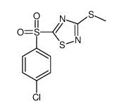 5-(4-chlorophenyl)sulfonyl-3-methylsulfanyl-1,2,4-thiadiazole结构式