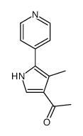 3-acetyl-4-methyl-5-(pyridin-4-yl)-1H-pyrrole Structure